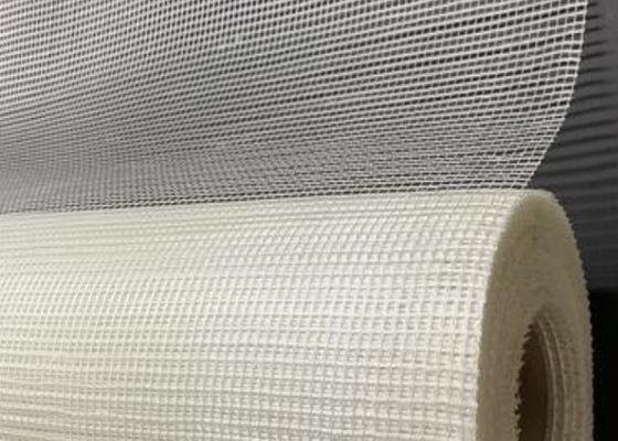 ลวดตาข่ายไฟเบอร์กลาสทนความร้อนสูง สีขาวล้วน 60g 4x4mesh
